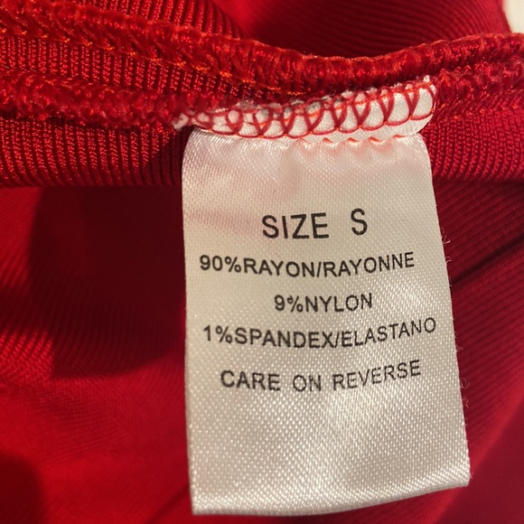 Hot Miami Styles Red Plunging Back Silky Bandage Dress - Picture 6 of 8